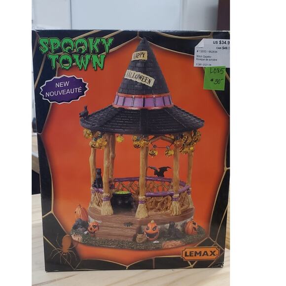 Lemax Other - Lemax Spooky Town Witches Gazebo Halloween Table Accent #13553 Cauldron **NEW**